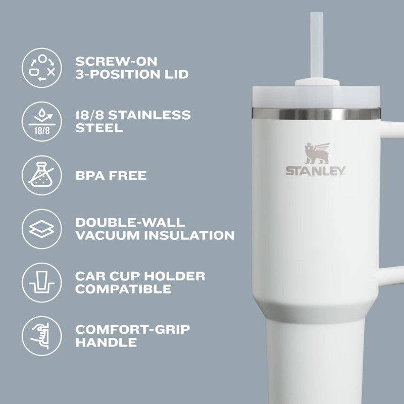 Stanley Tumbler Mug With Lid & Straw