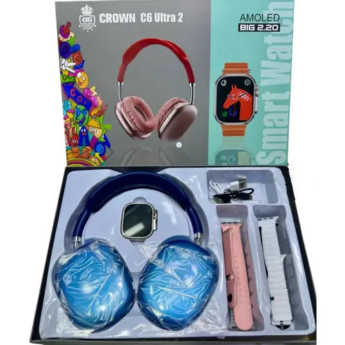 Crown C6 Ultra 2 Smart Watch With Headphone
