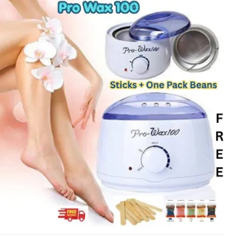 Wax heater machine & Free Beans ,Sticks Professional Wax Heater (100) & Hot Wax Warmer Machine For All Skin Hair Removal, Free Hard Beans & Sticks