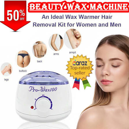 Wax heater machine & Free Beans ,Sticks Professional Wax Heater (100) & Hot Wax Warmer Machine For All Skin Hair Removal, Free Hard Beans & Sticks